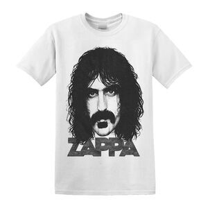 Frank Zappa Unisex Adult Big Face Cotton T-Shirt / White